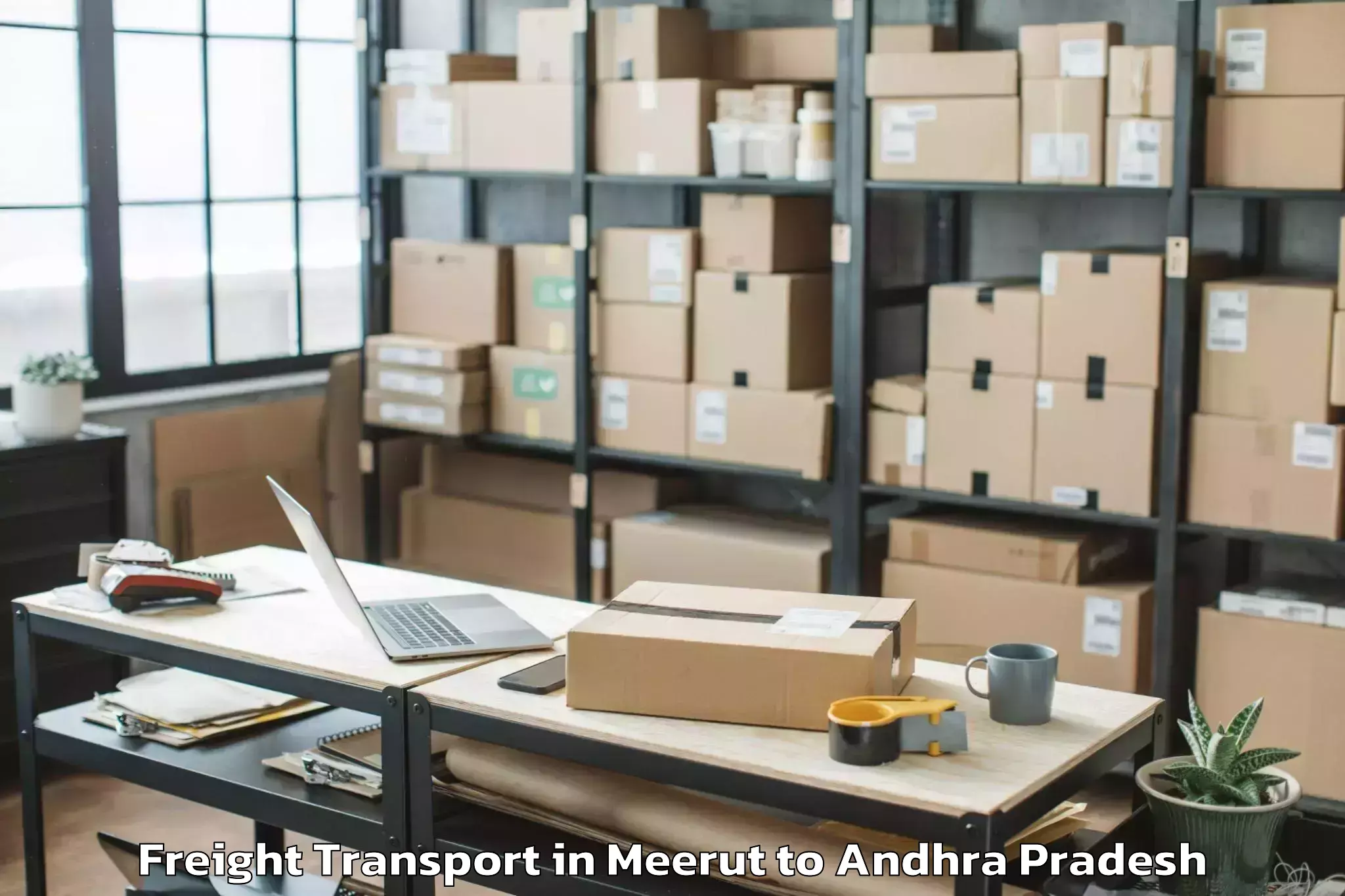 Top Meerut to Yaddanapudi Freight Transport Available